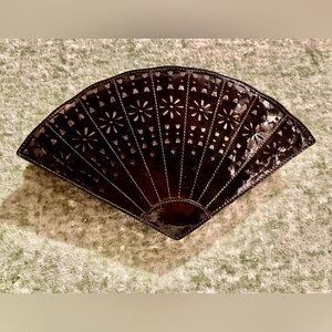 RARE KATE SPADE Hello Tokyo Shanghai Milan Fan Clutch Purse in Patent Leather